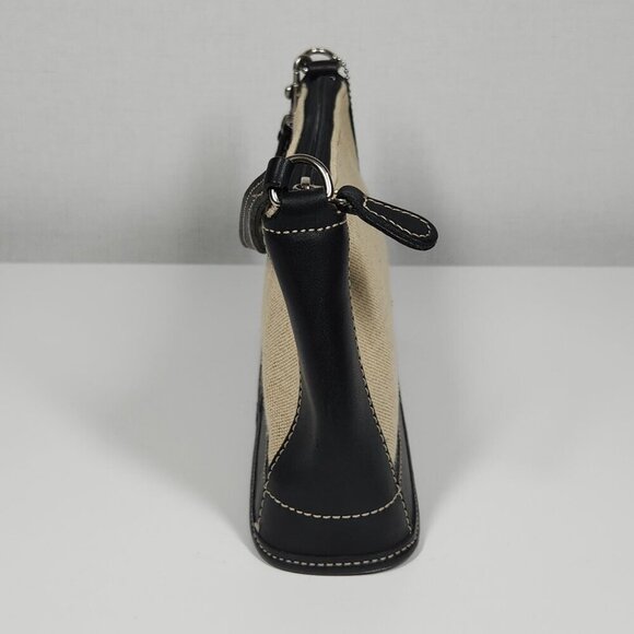 Vintage Coach Canvas & Leather Mini Shoulder Bag #6115 - Picture 3 of 9